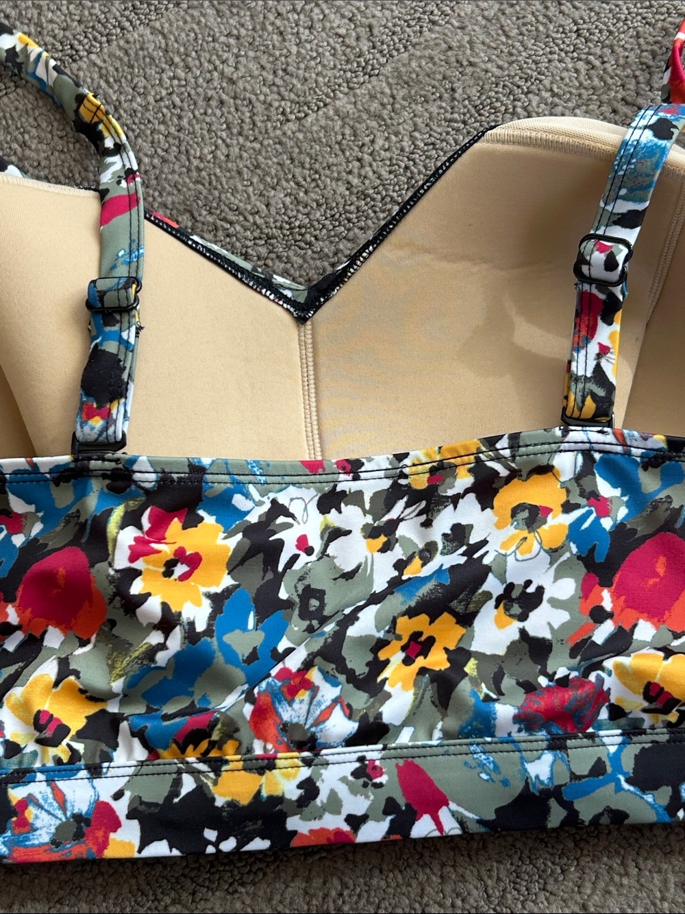 Cacique SWIM Bikini Top Only Hazy Field Print Size 24 - Picture 5 of 7